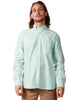Camicia uomo sebago doubling verde/bianco a righe in cotone oxford con taschino sul petto