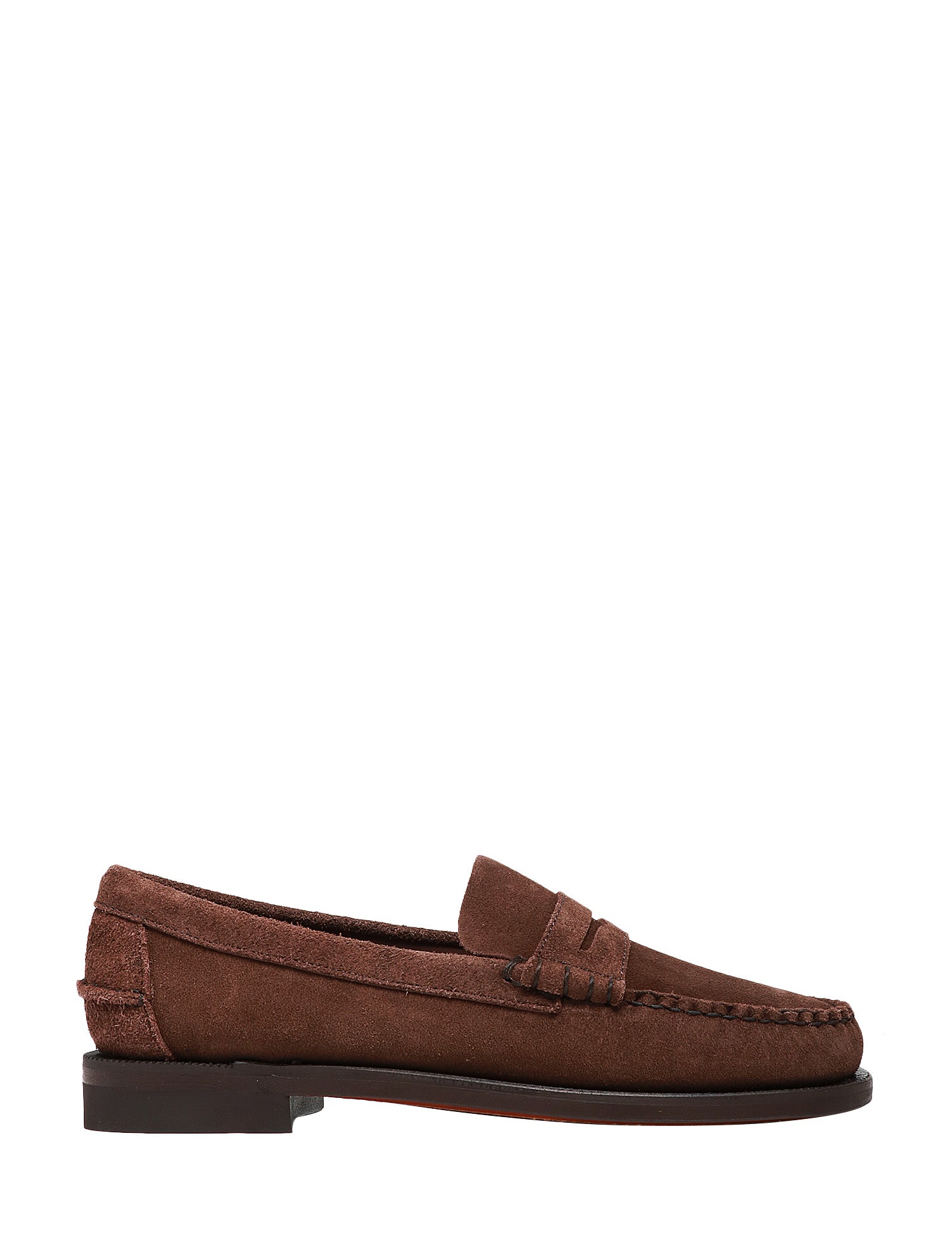 MOCASSINO UOMO SEBAGO CLASSIC DAN FLESH OUT BROWN IN PELLE SCAMOSCIATA