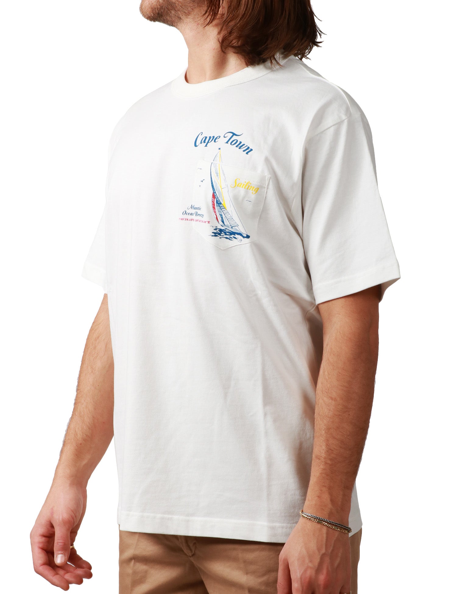 T-SHIRT UOMO SEBAGO BEIANCA GIROCOLLO IN COTONE