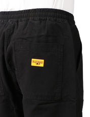 BERMUDA UOMO SERVICE WORKS NERI IN TELA DI COTONE BIO CON COULISSE E TASCHE