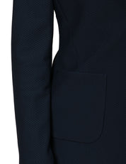 GIACCA DONNA SEVENTY BLU MONOPETTO IN TESSUTO TECNICO BISTRETCH A NIDO D'APE