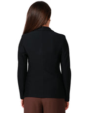 GIACCA DONNA SEVENTY NERA MONOPETTO IN TESSUTO TECNICO BISTRETCH A NIDO D'APE