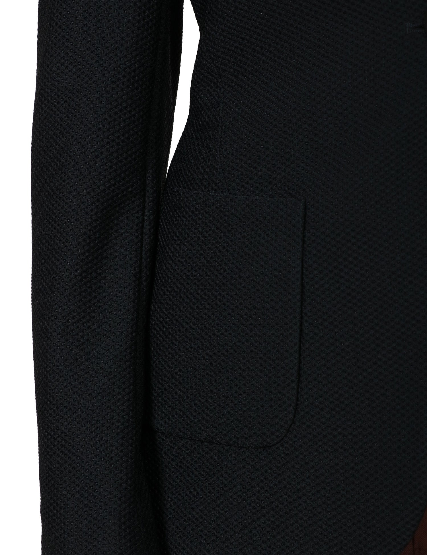 GIACCA DONNA SEVENTY NERA MONOPETTO IN TESSUTO TECNICO BISTRETCH A NIDO D'APE