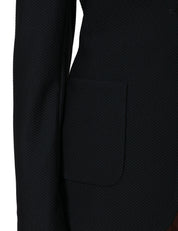 GIACCA DONNA SEVENTY NERA MONOPETTO IN TESSUTO TECNICO BISTRETCH A NIDO D'APE