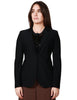 Giacca donna seventy nera monopetto in tessuto tecnico bistretch a nido d'ape