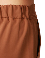 PANTALONE DONNA SOUVENIR TABACCO A VITA ALTA E GAMBA DRITTA