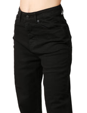 JEANS DONNA VICOLO KATE NERO A GAMBA DRITTA