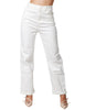 Jeans donna vicolo kate bianco 5 tasche a gamba dritta