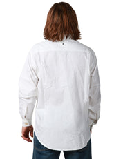 CAMICIA UOMO WHITE SAND BIANCA 100% COTONE CON TASCHE APPLICATE SUL PETTO