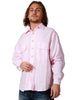 Camicia uomo white sand rosa in cotone con tasche davanti