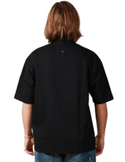 POLO UOMO WHITE SAND NERA A MEZZA MANICA IN COTONE