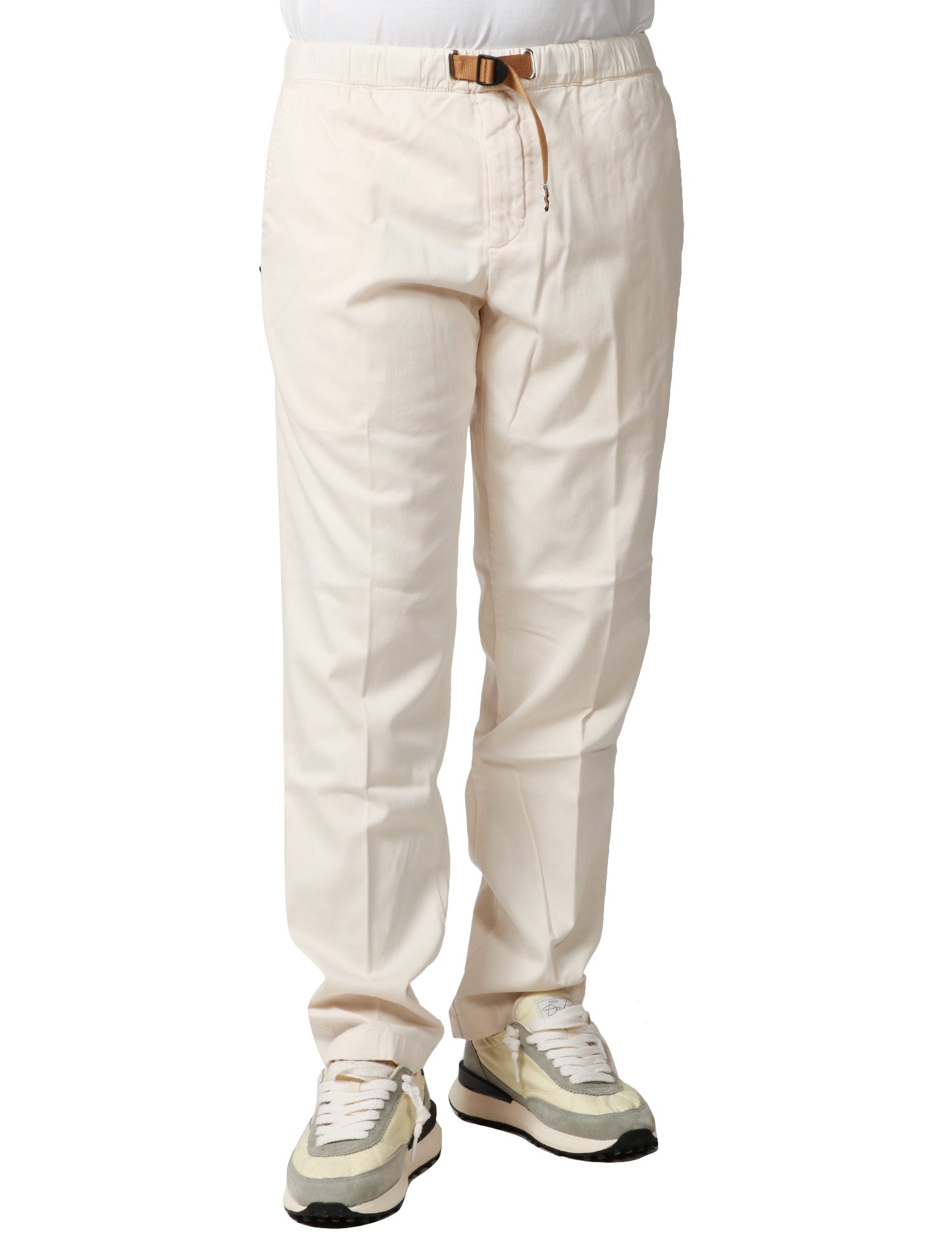 PANTALONE UOMO WHITESAND BEIGE 5 TASCHE CON CINTURA E VITA REGOLABILE