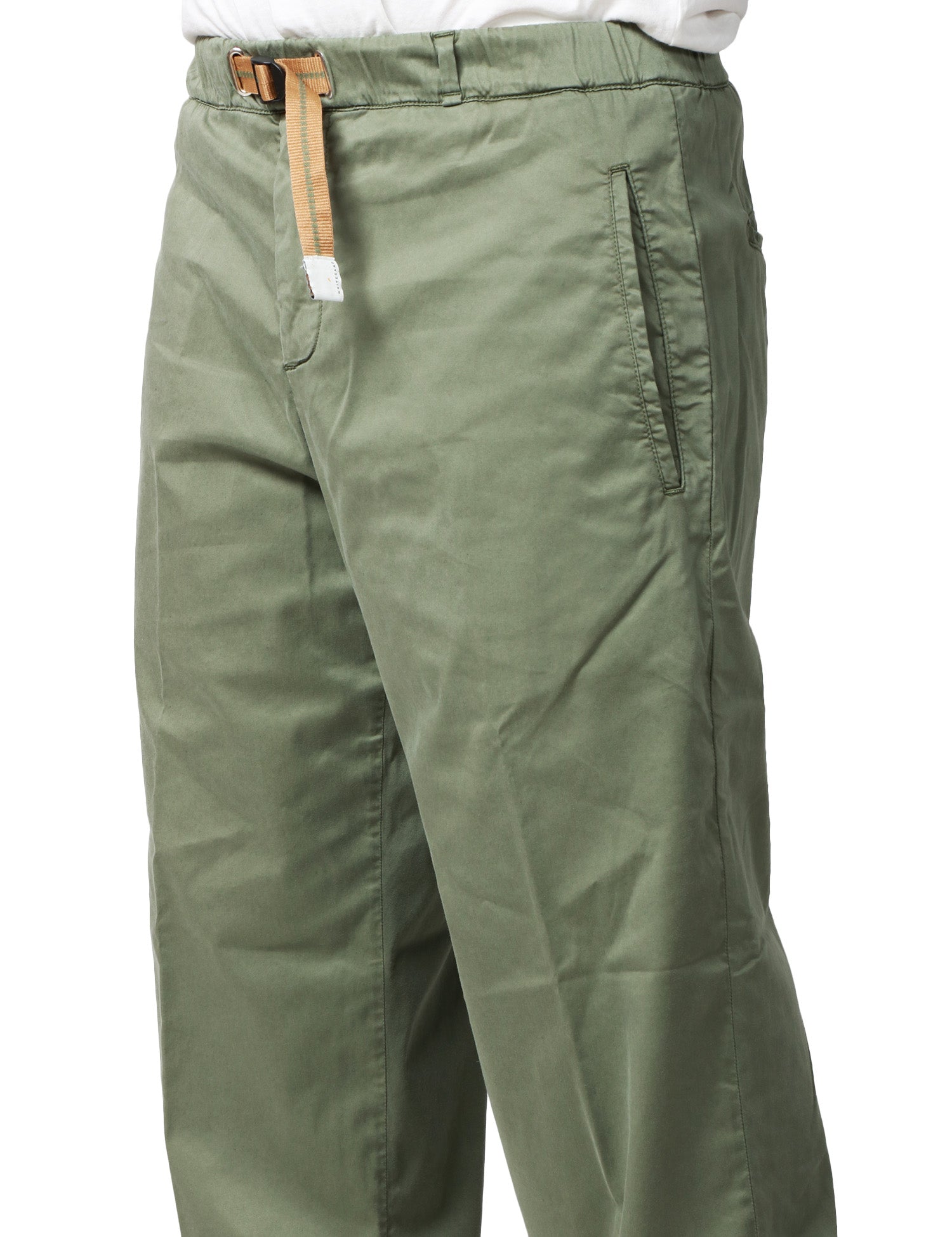 PANTALONE UOMO WHITESAND MILITARE CON VITA REGOLABILE E GAMBA DRITTA E MORBIDA