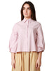 Camicia donna xacus margot rosa cropped 100%cotone con manica a sbuffo