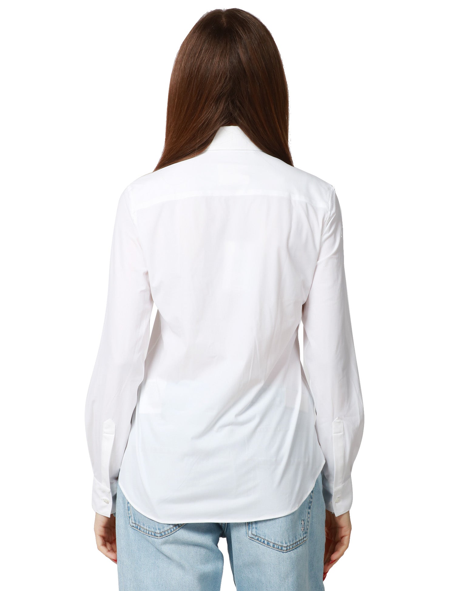 CAMICIA DONNA XACUS BIANCA IN TESSUTO TECNICO ACTIVE CON COLLO ALLA FRANCESE