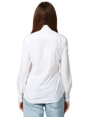 CAMICIA DONNA XACUS BIANCA IN TESSUTO TECNICO ACTIVE CON COLLO ALLA FRANCESE