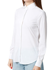 CAMICIA DONNA XACUS BIANCA IN TESSUTO TECNICO ACTIVE CON COLLO ALLA FRANCESE