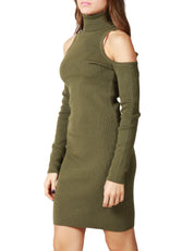 ABITO DONNA AKEP VERDE BPSCO DOLCEVITA E CUT OUT SULLE SPALLE