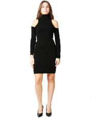 ABITO DONNA AKEP NERO DOLCEVITA IN MAGLIA CON CUT OUT SULLE SPALLE