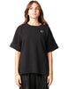 Maglia donna alpha studio antracite over a mezza manica con dettaglio gioiello sul petto