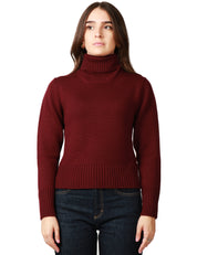 MAGLIA DOLCEVITA DONNA ALPHA STUDIO CILIEGIA IN LANA MERINOS