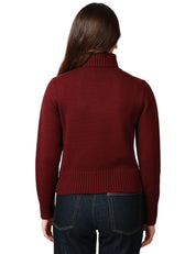 MAGLIA DOLCEVITA DONNA ALPHA STUDIO CILIEGIA IN LANA MERINOS