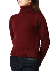 MAGLIA DOLCEVITA DONNA ALPHA STUDIO CILIEGIA IN LANA MERINOS