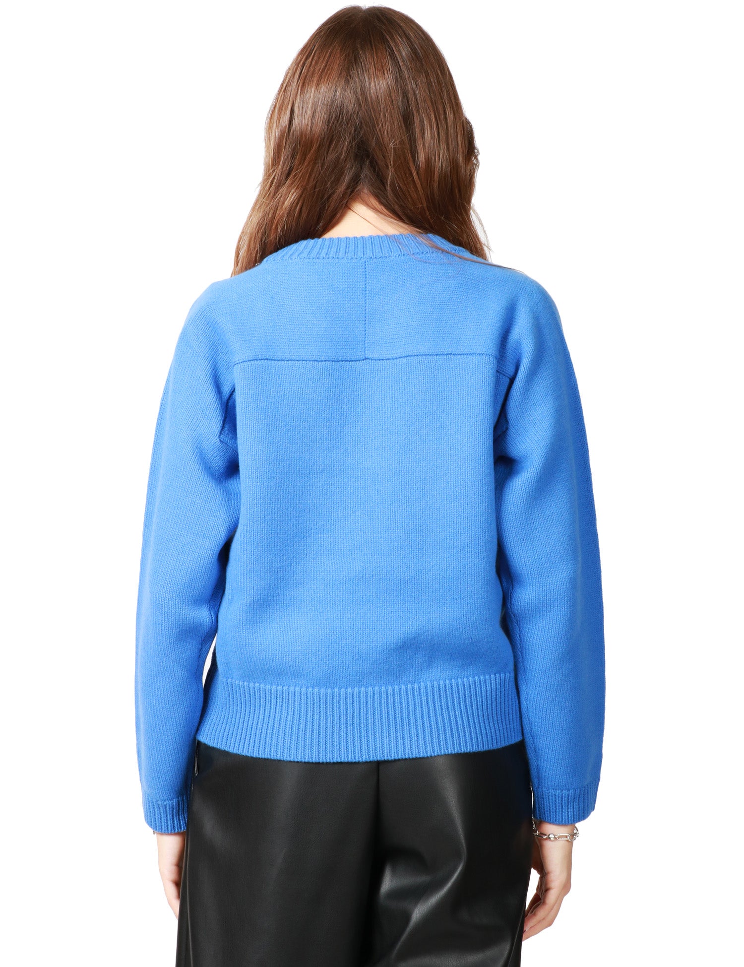 MAGLIA DONNA ALPHA STUDIO PERVINCA GIROCOLLO BOXY IN LANA GEELONG EXTRAFINE