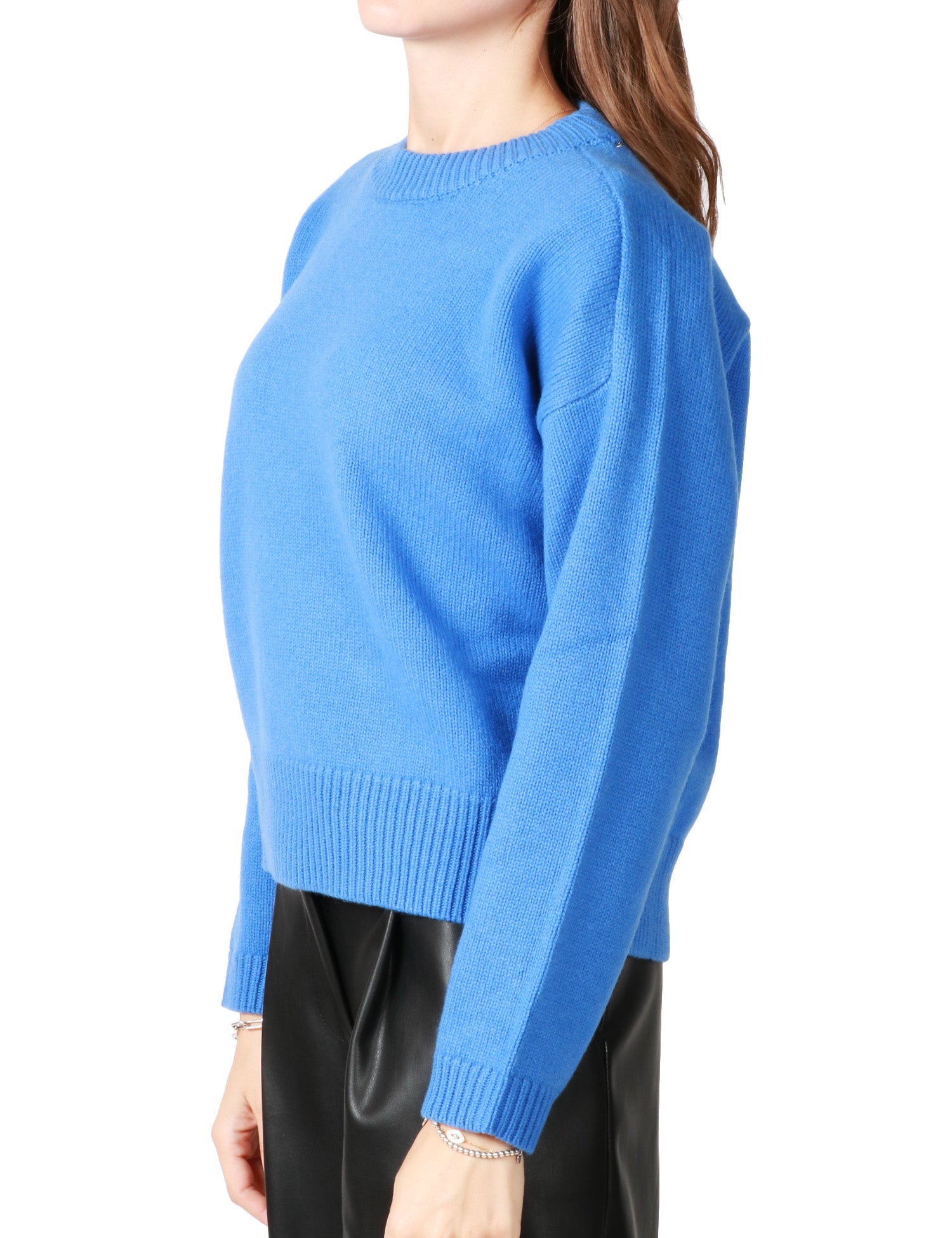 MAGLIA DONNA ALPHA STUDIO PERVINCA GIROCOLLO BOXY IN LANA GEELONG EXTRAFINE