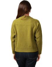 MAGLIA DONNA ALPHA STUDIO PISTACCHIO CON SCOLLO A V IN LANA VERGINE EXTRAFINE