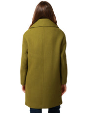 CAPPOTTO DONNA ALPHA STUDIO PISTACCHIO DOPPIOPETTO CON COLLO REVERS IN PANNO LANA