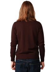 MAGLIA POLO UOMO ALPHA STUDIO MORO A MANICA LUNGA 100% LANA MERINOS
