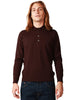 Maglia polo uomo alpha studio moro a manica lunga 100% lana merinos