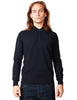 Maglia polo uomo alpha studio blu notte a manica lunga 100% lana vergine