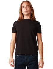 T-SHIRT UOMO ALPHA STUDIO NERO GIROCOLLO IN JERSEY STRETCH