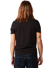 T-SHIRT UOMO ALPHA STUDIO NERO GIROCOLLO IN JERSEY STRETCH