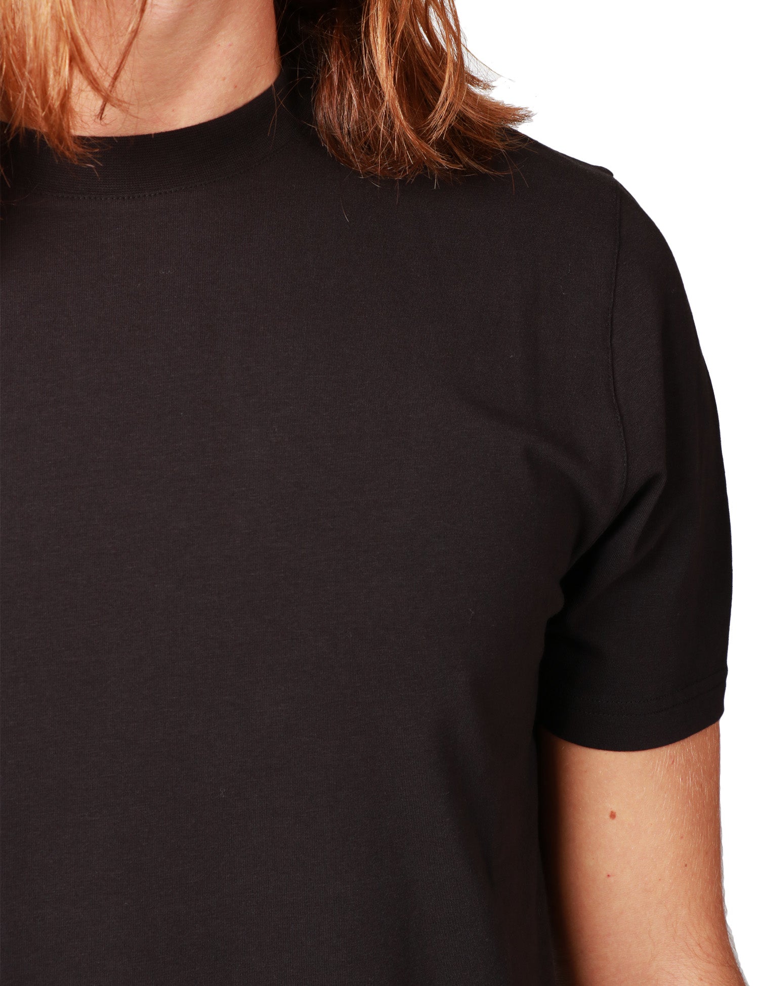 T-SHIRT UOMO ALPHA STUDIO NERO GIROCOLLO IN JERSEY STRETCH
