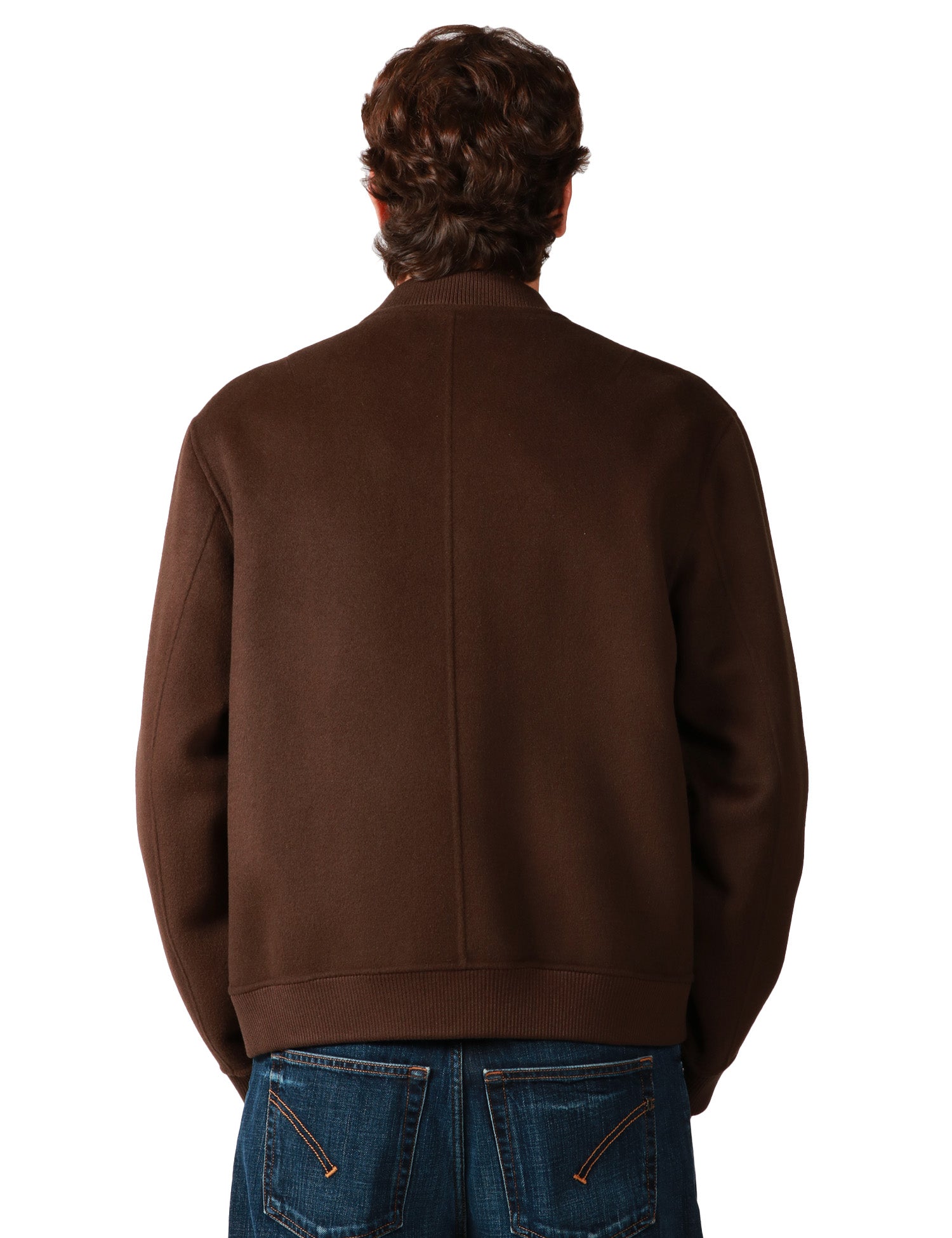 GIACCA BOMBER UOMO AMARANTO MORO IN LANA CON ZIP