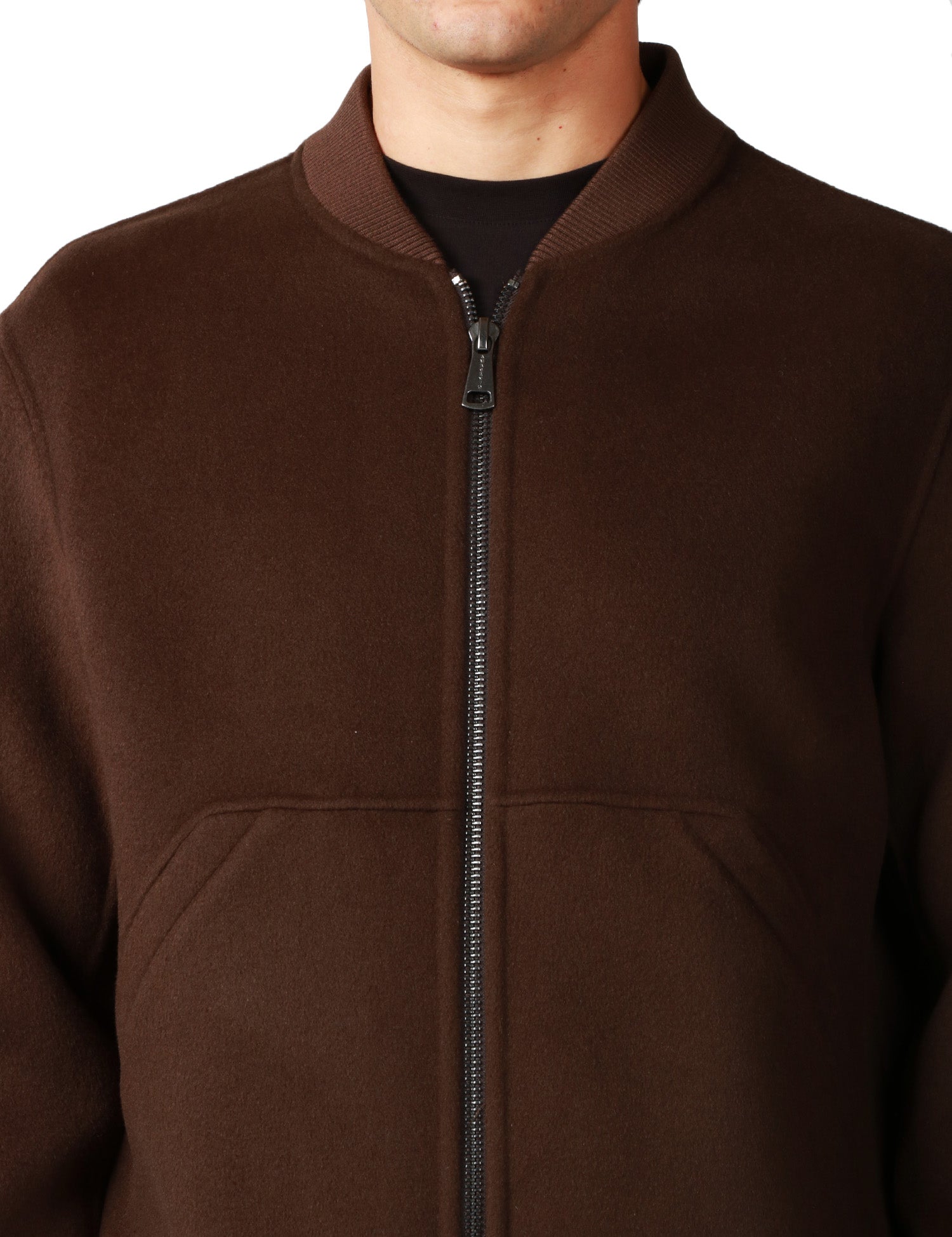 GIACCA BOMBER UOMO AMARANTO MORO IN LANA CON ZIP