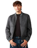 Giacca bomber uomo amaranto antracite in lana con zip metallica