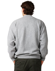 MAGLIA UOMO AMARANTO ALLUMINIO GIROCOLLO TAGLIO FELPA IN LANA