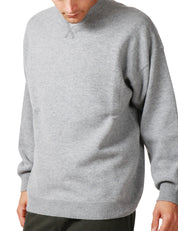 MAGLIA UOMO AMARANTO ALLUMINIO GIROCOLLO TAGLIO FELPA IN LANA