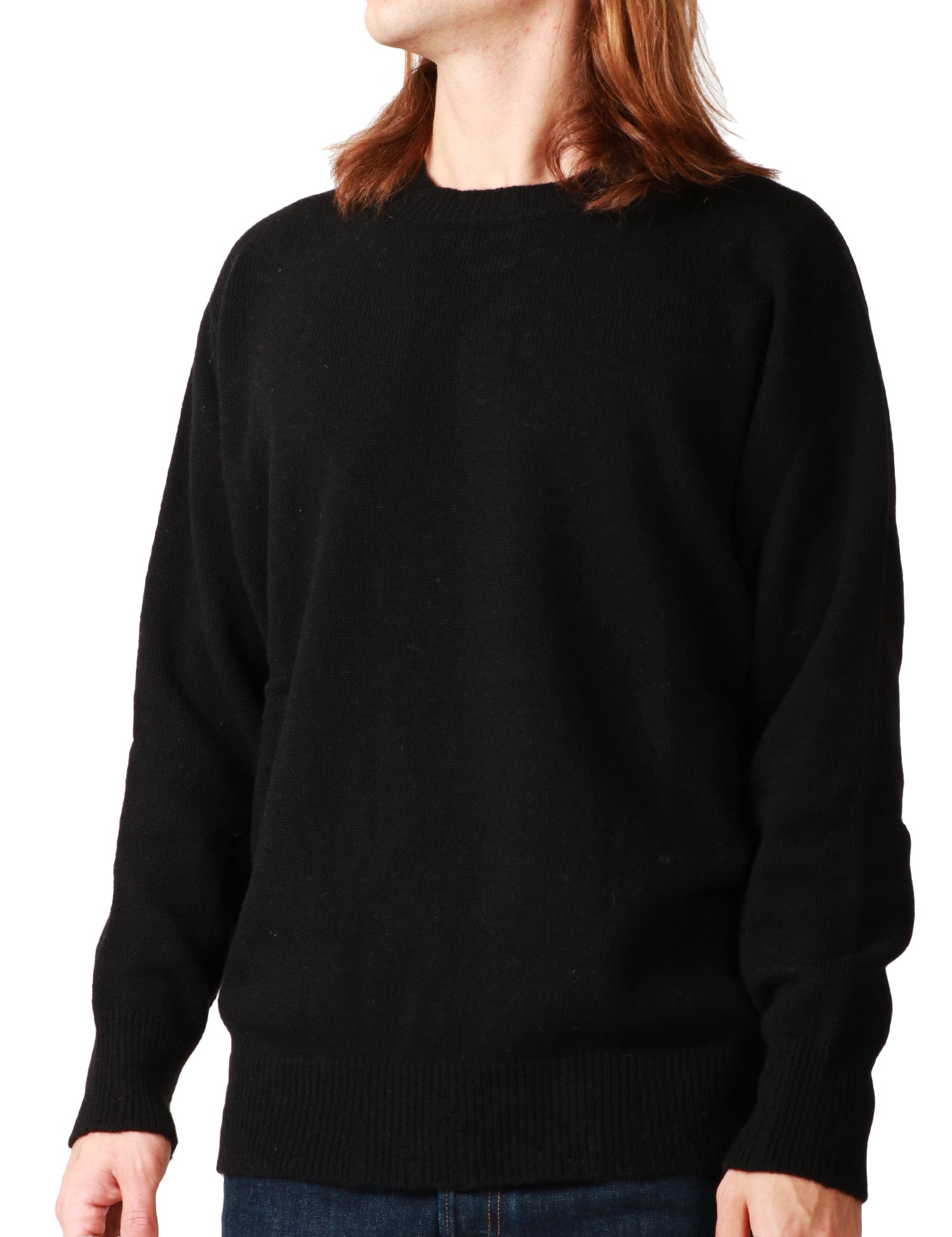 MAGLIA UOMO AMARANTO NERA GIROCOLLO IN MISTO LANA E CASHMERE CON MICROROTTURE SUI FONDI