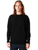 Maglia uomo amaranto nera girocollo in misto lana e cashmere con microrotture sui fondi