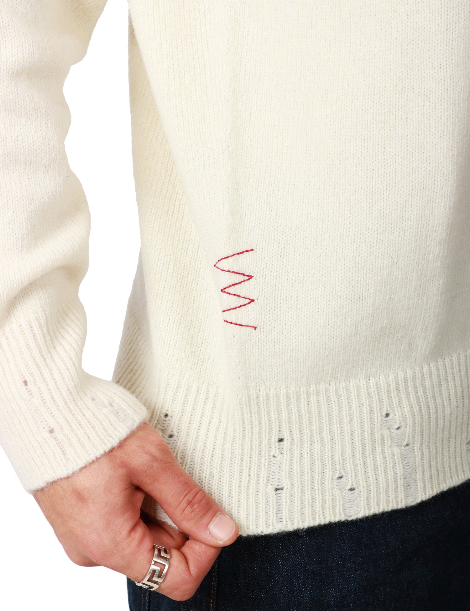 MAGLIA UOMO AMARANTO PANNA GIROCOLLO IN MISTO LANA E CASMERE CON MICROROTTURE SUI FONDI
