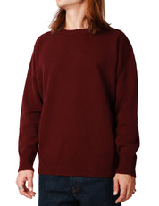MAGLIA UOMO AMARANTO MELANZANA GIROCOLLO IN LANA