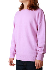 MAGLIA UOMO AMARANTO GLICINE GIROCOLLO IN MISTO LANA E CASHMERE CON MICRO ROTTURE
