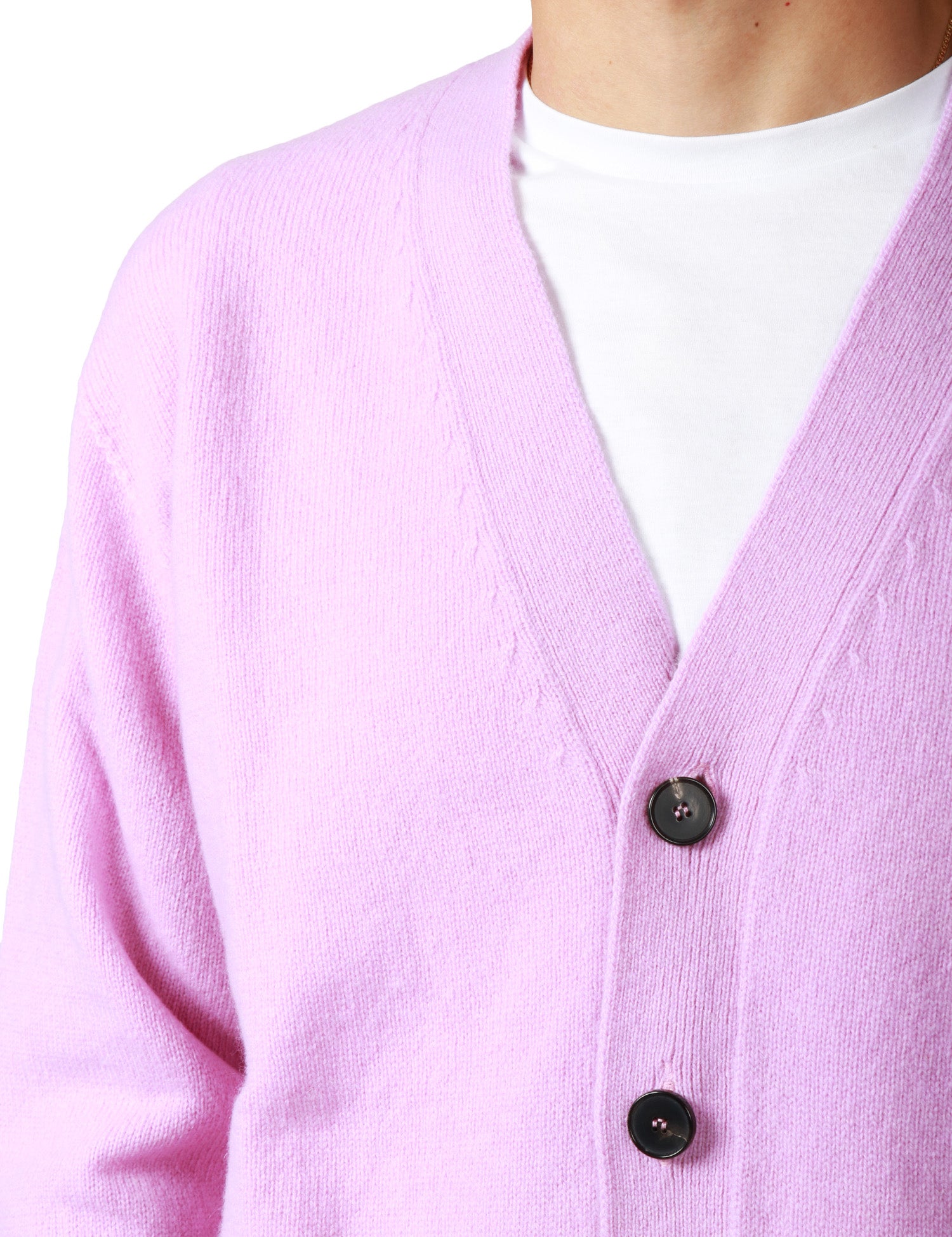 CARDIGAN UOMO AMARANTO GLICINE CON SCOLLO A V E MICROROTTURE SUL FONDO