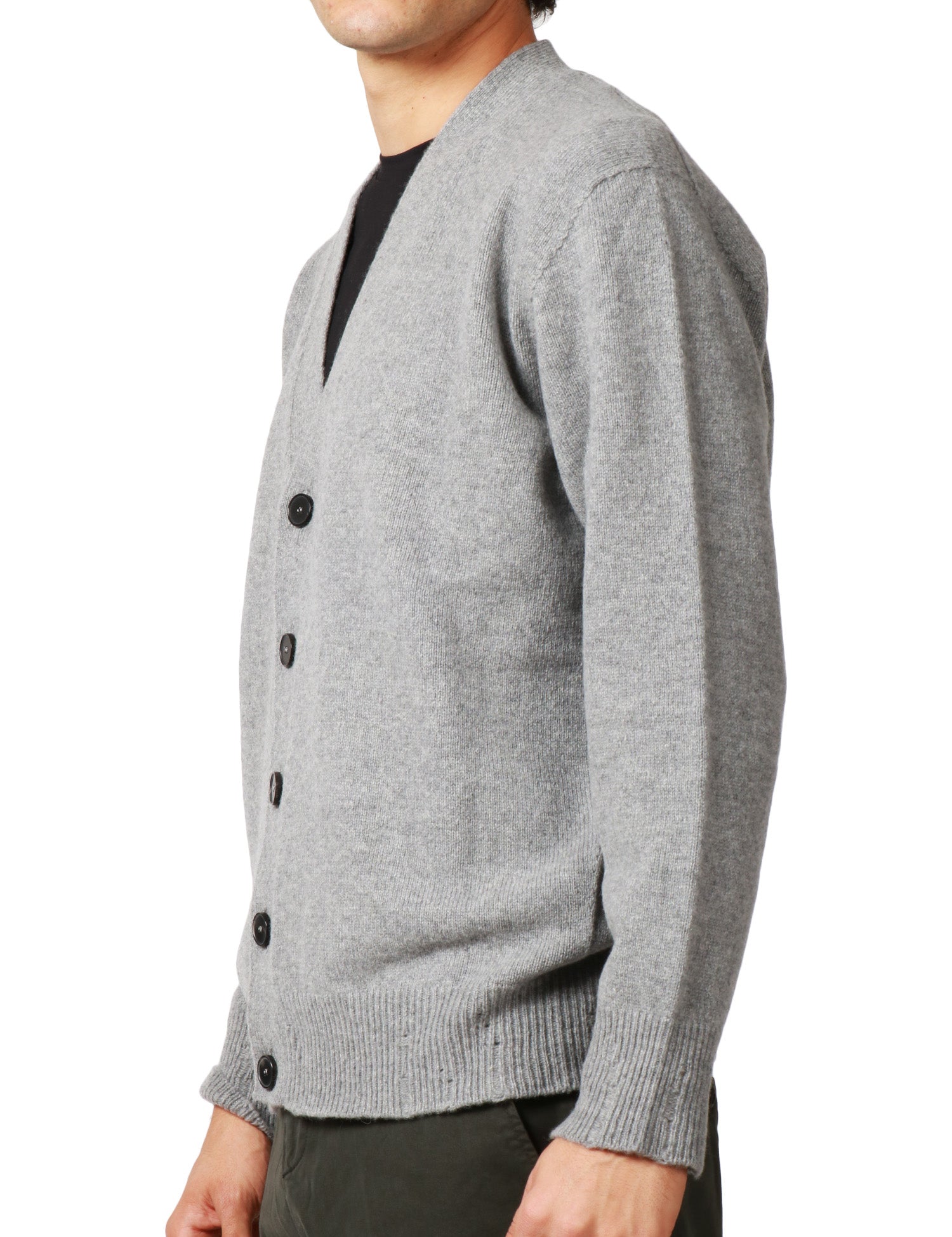 CARDIGAN UOMO AMARANTO GRIGIO CON SCOLLO A V E MICROROTTURE SUI FONDI