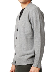 CARDIGAN UOMO AMARANTO GRIGIO CON SCOLLO A V E MICROROTTURE SUI FONDI